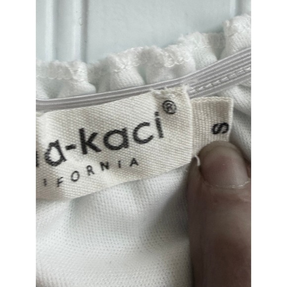 Anna-Kaci White Swiss Dot Lace Maxi Dress Smocked Boho Cottagecore Small - Picture 7 of 9